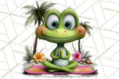 Colorful Beach Lizard Tropical Summer Clipart PNG Product Image 2
