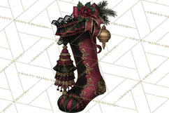 Victorian Gothic Christmas Clipart PNG, Gothic Christmas Product Image 4