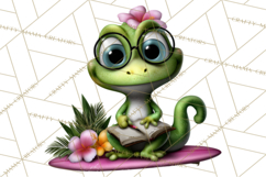Colorful Beach Lizard Tropical Summer Clipart PNG Product Image 4