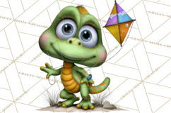 Colorful Beach Lizard Tropical Summer Clipart PNG Product Image 5
