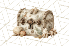 Rustic Nautical Lost Treasure Pirate Clipart PNG Product Image 5