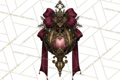 Victorian Gothic Christmas Clipart PNG, Gothic Christmas Product Image 3