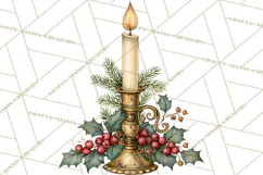 Vintage Christmas Decorative Elements PNG Clipart Product Image 3