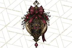 Victorian Gothic Christmas Clipart PNG, Gothic Christmas Product Image 4