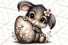 Western Easter Animals Clipart Cowboy Bunny Farm PNG Product Image 2