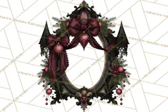 Victorian Gothic Christmas Clipart PNG, Gothic Christmas Product Image 5