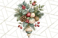 Vintage Christmas Decorative Elements PNG Clipart Product Image 5