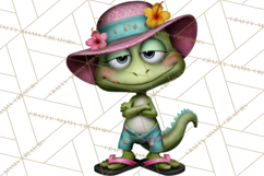Colorful Beach Lizard Tropical Summer Clipart PNG Product Image 5