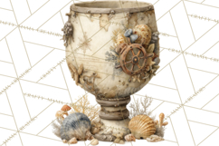 Rustic Nautical Lost Treasure Pirate Clipart PNG Product Image 5