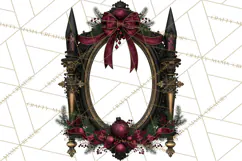 Victorian Gothic Christmas Clipart PNG, Gothic Christmas Product Image 2