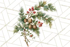 Vintage Christmas Decorative Elements PNG Clipart Product Image 3