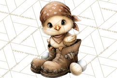 Western Easter Animals Clipart Cowboy Bunny Farm PNG Product Image 2