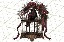 Victorian Gothic Christmas Clipart PNG, Gothic Christmas Product Image 3