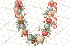 Vintage Christmas Decorative Elements PNG Clipart Product Image 4