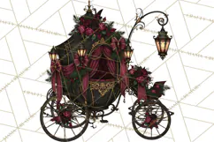 Victorian Gothic Christmas Clipart PNG, Gothic Christmas Product Image 4