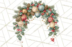 Vintage Christmas Decorative Elements PNG Clipart Product Image 5