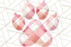Quilted Patchwork Puppy Paw Prints Clipart, Colorful Dog PNG Product Image 5