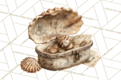 Rustic Nautical Lost Treasure Pirate Clipart PNG Product Image 3