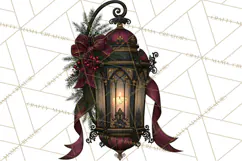 Victorian Gothic Christmas Clipart PNG, Gothic Christmas Product Image 4