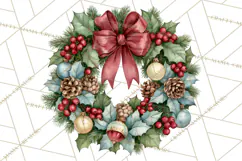 Vintage Christmas Decorative Elements PNG Clipart Product Image 4
