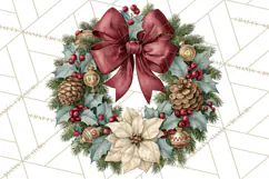Vintage Christmas Decorative Elements PNG Clipart Product Image 5