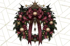 Victorian Gothic Christmas Clipart PNG, Gothic Christmas Product Image 5