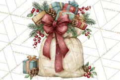 Vintage Christmas Decorative Elements PNG Clipart Product Image 2