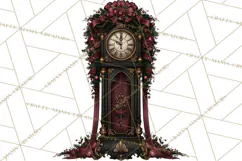 Victorian Gothic Christmas Clipart PNG, Gothic Christmas Product Image 2