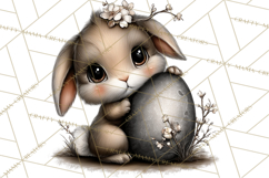 Western Easter Animals Clipart Cowboy Bunny Farm PNG Product Image 3