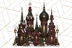 Victorian Gothic Christmas Clipart PNG, Gothic Christmas Product Image 4