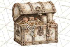 Rustic Nautical Lost Treasure Pirate Clipart PNG Product Image 3