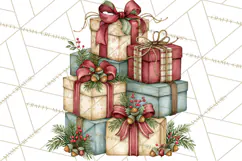 Vintage Christmas Decorative Elements PNG Clipart Product Image 4