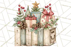Vintage Christmas Decorative Elements PNG Clipart Product Image 3