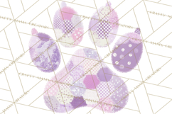 Quilted Patchwork Puppy Paw Prints Clipart, Colorful Dog PNG Product Image 2