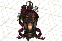 Victorian Gothic Christmas Clipart PNG, Gothic Christmas Product Image 3