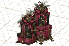 Victorian Gothic Christmas Clipart PNG, Gothic Christmas Product Image 4