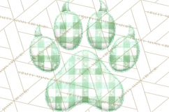 Quilted Patchwork Puppy Paw Prints Clipart, Colorful Dog PNG Product Image 4