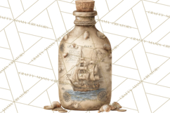 Rustic Nautical Lost Treasure Pirate Clipart PNG Product Image 4
