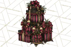 Victorian Gothic Christmas Clipart PNG, Gothic Christmas Product Image 5