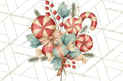 Vintage Christmas Decorative Elements PNG Clipart Product Image 2