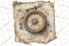 Rustic Nautical Lost Treasure Pirate Clipart PNG Product Image 2