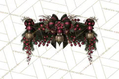 Victorian Gothic Christmas Clipart PNG, Gothic Christmas Product Image 3
