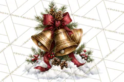 Snowman Christmas Market Clipart, Vintage Christmas Png Product Image 3