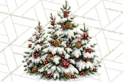 Snowman Christmas Market Clipart, Vintage Christmas Png Product Image 4