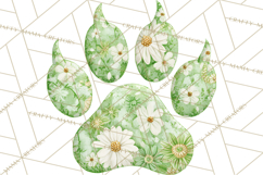 Quilted Patchwork Puppy Paw Prints Clipart, Colorful Dog PNG Product Image 3