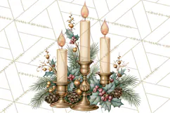 Vintage Christmas Decorative Elements PNG Clipart Product Image 4