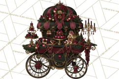 Victorian Gothic Christmas Clipart PNG, Gothic Christmas Product Image 5