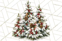 Snowman Christmas Market Clipart, Vintage Christmas Png Product Image 5