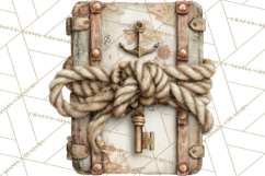 Rustic Nautical Lost Treasure Pirate Clipart PNG Product Image 4