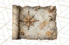 Rustic Nautical Lost Treasure Pirate Clipart PNG Product Image 5